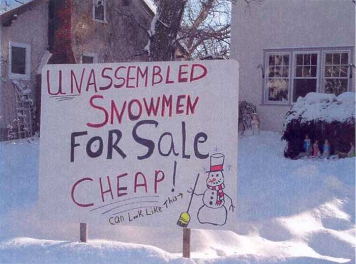 Snowmen for Sale